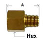 Female Flare Adapter 45deg Flare Diagram